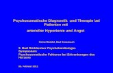 Psychosomatische Diagnostik und Therapie bei Patienten mit arterieller Hypertonie und Angst Heinz Rüddel, Bad Kreuznach 2. Bad Dürkheimer Psychokardiologie-Symposium: