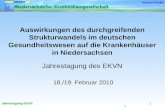 Jahrestagung EKVN Helmut Fricke 11 Auswirkungen des durchgreifenden Strukturwandels im deutschen Gesundheitswesen auf die Krankenhäuser in Niedersachsen.