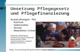 AARGAU 1 Umsetzung Pflegegesetz und Pflegefinanzierung Auswirkungen für - Kanton - Gemeinden - Heime - Bewohner/innen Thomas Peterhans Direktor Reusspark.