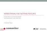 MARKTANALYSE NOTHILFEKURS Präsentation der Bachelorarbeit Herbstkonferenz des SSB 2011 Cornelia Hauri.