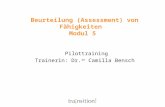 Beurteilung (Assessment) von Fähigkeiten Modul 5 Pilottraining Trainerin: Dr. in Camilla Bensch.