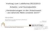 Kolping Diözesanverband Hildesheim Arbeits- und Sozialpolitik Seite 1 Diözesanverband Hildesheim Heinrich Albers Beauftragter für gesellschaftspolitische.