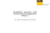 Qualitäts-, Umwelt-, und Sicherheitsmanagement Block 1 St. Galler Management Modell.