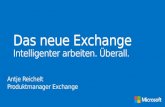 Antje Reichelt Produktmanager Exchange. Copyright© Microsoft Corporation.