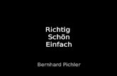 Richtig Schön Einfach Bernhard Pichler. Warum gibt es Software???