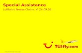 TUIfly | PPT_Templates | 10.03.2014 | Page 1 Special Assistance Luftfahrt Presse Club e. V. 24.09.09.