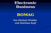 Electronic Business BOMAG Von Michael Winkler und Matthias Kopf.