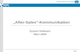 Seite ,(C)2009 ASK-V1.0 Syreen Software März 2009 After-Sales-Kommunikation.