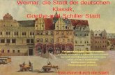 Weimar, die Stadt der deutschen Klassik, Goethe-und-Schiller Stadt Потапова Марина Валентиновна, учитель немецкого и французского