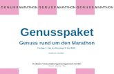 © (f)acts Veranstaltungsmanagement GmbH Dornbirn - München - Wien Genusspaket Genuss rund um den Marathon Freitag, 7. Mai bis Sonntag, 9. Mai 2004 Erstellt.