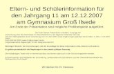 Eltern- und Schülerinformation für den Jahrgang 11 am 12.12.2007 am Gymnasium Groß Ilsede Am Ende der Präsentation sind mögliche Profilbeispiele aufgeführt.