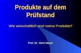 Produkte auf dem Prüfstand Prof. Dr. Gerd Mayer Wie wirtschaftlich sind meine Produkte?