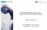 Unternehmensportale Stand und weitere Entwicklung Hubert Österle Promet@Web User Group Frankfurt, 18.10.01 IWI-HSG.