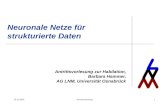 10.12.2003Antrittsvorlesung1 Neuronale Netze für strukturierte Daten Antrittsvorlesung zur Habilation, Barbara Hammer, AG LNM, Universität Osnabrück.
