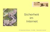 PC Stammtisch Eichenau: 27.3.2008 "Sicherheit im Internet" Sicherheit im Internet.