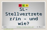 SL-Stellvertreter/in – und wie? Web: : sls@tsn.at@tsn.at.