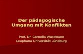 Der pädagogische Umgang mit Konflikten Prof. Dr. Cornelia Wustmann Leuphana Universität Lüneburg.