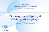 Fachreihe Bildung, Migration und Vielfalt Wiener Neustadt, 2012-12-12 Bildungsbeteiligung & Bildungsübergänge August Gächter Zentrum für Soziale Innovation.