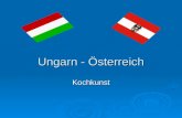 Ungarn - Österreich Kochkunst. Unterschiede der Esskulturen Ungarisch: Ungarisch: Gulasch: Gulaschsuppe mit Rindfleisch, Nockerl, Kartoffeln, Zwiebel.