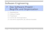 Software Engineering © Ludewig, J., H. Lichter: Software Engineering – Grundlagen, Menschen, Prozesse, Techniken. 2. Aufl., dpunkt.verlag, 2010. 7Das Software-Projekt.
