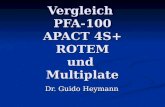 Vergleich PFA-100 APACT 4S+ ROTEM und Multiplate Dr. Guido Heymann.