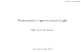 C. Förster / F. Kerkhoff Präsentation Ingenieurhydrologie CO2- Speicher Ozean Sommersemester 2012.