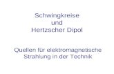 Schwingkreise und Hertzscher Dipol Quellen für elektromagnetische Strahlung in der Technik.
