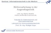 Seminar: Informationstechnik in der Medizin Universität Dortmund Bildverarbeitung in der Augendiagnostik Fakultät für Elektrotechnik und Informationstechnik.
