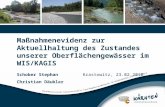 1 EU-WRRL Öffentlichkeitsbeteiligung Maßnahmenevidenz zur Aktuellhaltung des Zustandes unserer Oberflächengewässer im WIS/KAGIS Schober StephanKrastowitz,