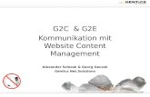 G2C & G2E Kommunikation mit Website Content Management Alexander Szlezak & Georg Geczek Gentics Net.Solutions.