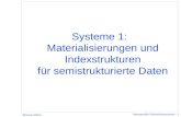 Interoperable Informationssysteme - 1 Klemens Böhm Systeme 1: Materialisierungen und Indexstrukturen für semistrukturierte Daten.