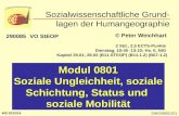 SWG/08/01/01 Modul 0801 Soziale Ungleichheit, soziale Schichtung, Status und soziale Mobilität Sozialwissenschaftliche Grund- lagen der Humangeographie.