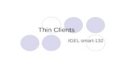 Thin Clients IGEL smart-132. AGENDA Grundgedanke Was ist ein Thin Client? Verbindung Terminalserver Vorteile / Nachteile Praktische Vorführung Fazit Quellen.