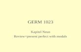 GERM 1023 Kapitel Neun Review+present perfect with modals.