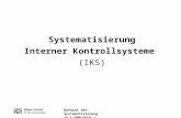 Seite 1 Referat IKS-Systematisierung 14.6.2006 Systematisierung Interner Kontrollsysteme (IKS)