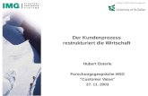 Der Kundenprozess restrukturiert die Wirtschaft Hubert Österle Forschungsgespräche HSG "Customer Value" 27. 11. 2003.