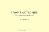 Transaktionen Hans Joss, TSTA - E 24./25.Nov. 2006 1 TRANSAKTIONEN (Transaktionsanalyse) 3 ARTEN.