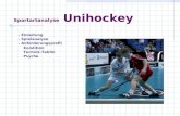 Sportartanalyse Unihockey - Einleitung - Spielanalyse - Anforderungsprofil Kondition Technik-Taktik Psyche.