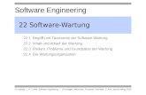 Software Engineering © Ludewig, J., H. Lichter: Software Engineering – Grundlagen, Menschen, Prozesse, Techniken. 2. Aufl., dpunkt.verlag, 2010. 22Software-Wartung.