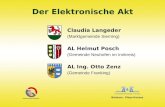 Der Elektronische Akt Claudia Langeder (Marktgemeinde Sierning) AL Helmut Posch (Gemeinde Neuhofen im Innkreis) AL Ing. Otto Zenz (Gemeinde Franking) Betreuer: