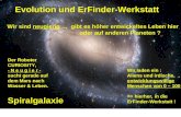 Evolution und ErFinder-Werkstatt Spiralgalaxie Wir sind neugierig … gibt es höher entwickeltes Leben hier oder auf anderen Planeten ? Der Roboter CURIOSITY,