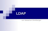 LDAP von Sebastian Streitberger. Inhalt Was ist LDAP? Geschichte und Versionen von LDAP Schema und Verzeichniseinträge LDAP Konzepte und Architektur Praktisches.