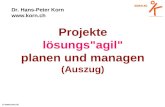 ©  Projekte lösungs"agil" planen und managen (Auszug) Dr. Hans-Peter Korn .
