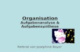 Organisation Aufgabenanalyse & Aufgabensynthese Referat von Josephine Bayer.