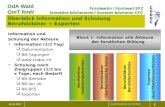 18.04.2007 Zusammengefasst von Urs Moser 1 OdA Wald OmT forêt Forstwartin / Forstwart EFZ forestière-bûcheronne / forestier-bûcheron CFC Überblick Information.