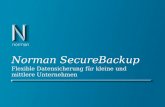 Norman SecureBackup Flexible Datensicherung für kleine und mittlere Unternehmen.