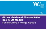 Güter-, Geld- und Finanzmärkte: Das IS-LM-Modell Blanchard/Illing, 5. Auflage, Kapitel 5.
