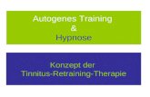 Autogenes Training & Hypnose Konzept der Tinnitus-Retraining-Therapie.