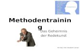 Methodentraining Das Geheimnis der Redekunst SR Dipl. Päd. Elisabeth Laimer.