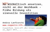 15. April 2013HfH, Prof. Dr. Andrea Lanfranchi Frauenfeld, Kick-off Mit Eltern Lernen 15. April 2013 Andrea Lanfranchi  Am Wickeltisch.